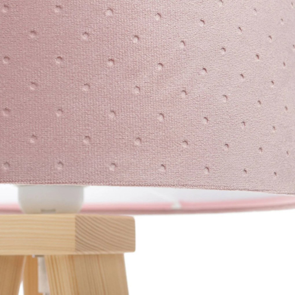 Maco Design Lampada da tavolo treppiede Rosabelle, rosa/natur