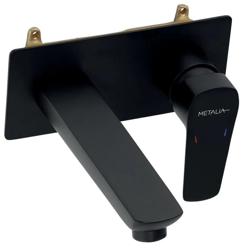 Novaservis - Rubinetto per lavabo da incasso METALIA ECO opaco nero