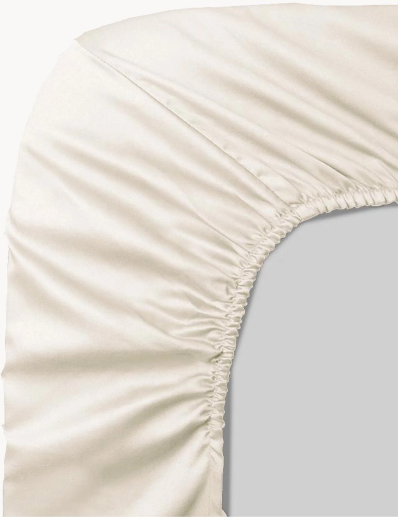 Lenzuolo con angoli boxspring in raso di cotone Ava