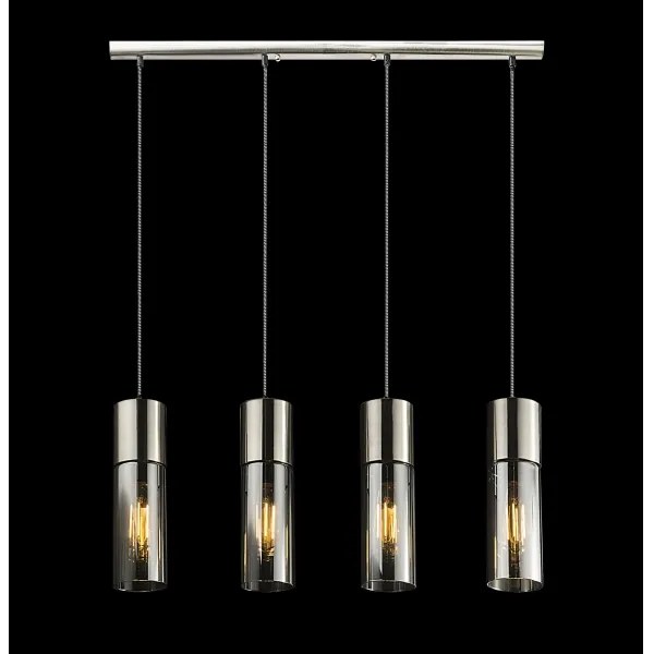 GLOBO 21000-4HN - Lampadario a sospensione con filo ANNIKA 4xE27/25W/230V cromo