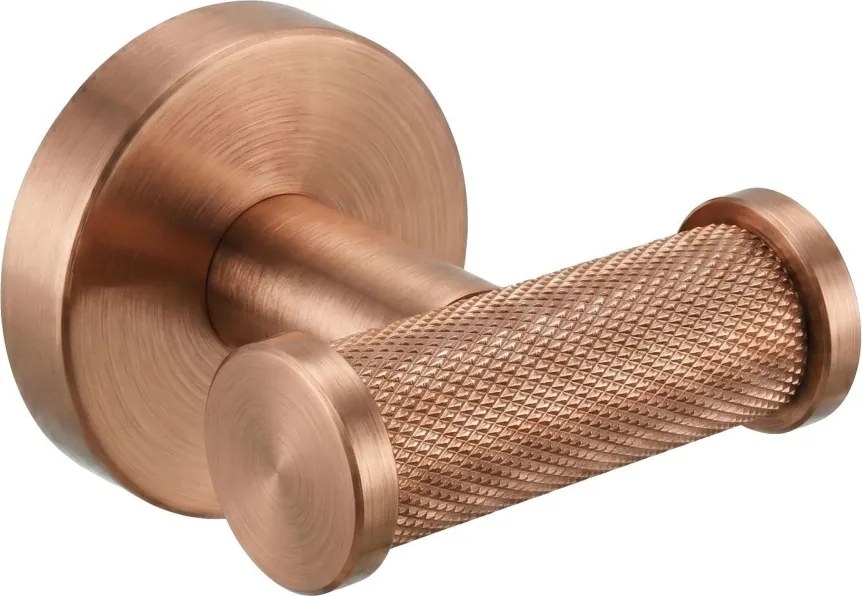 Gancio doppio da parete Modern 6612 in rame spazzolato – 6,5x7x5 cm