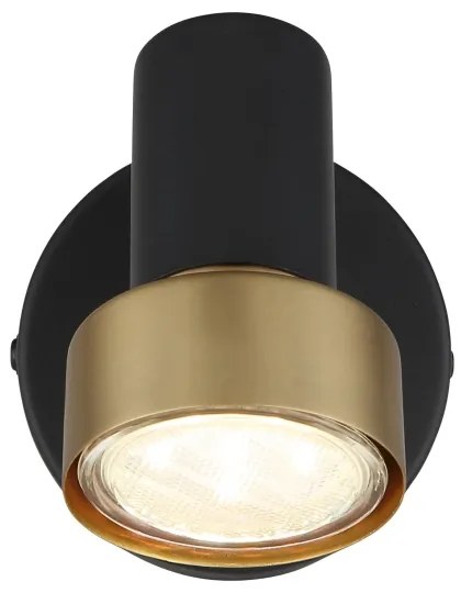 Globo 57917-1G - Faretto da parete MASON 1xGU10/25W/230V nero/oro