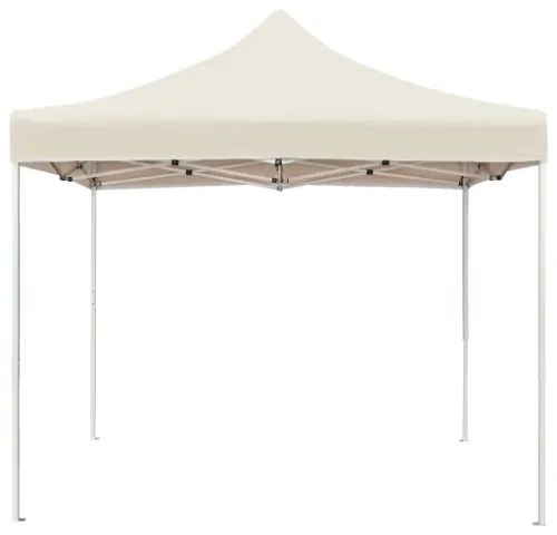 Gazebo Professionale Pieghevole Alluminio 2x2 m Crema