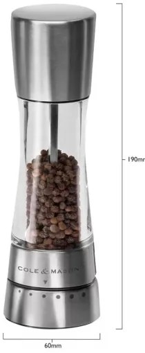 Cole&Mason - Macinapepe DERWENT 19 cm cromo lucido