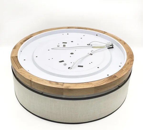 Brilagi - LED Plafoniera BELLADONNA 3xE27/15W/230V diametro 50 cm color crema/quercia