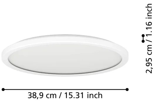 Eglo 901458 - Lampada LED dimmerabile da esterno ROVITO-R 18,5W/230V diametro 38,9cm IP44 bianco +RC