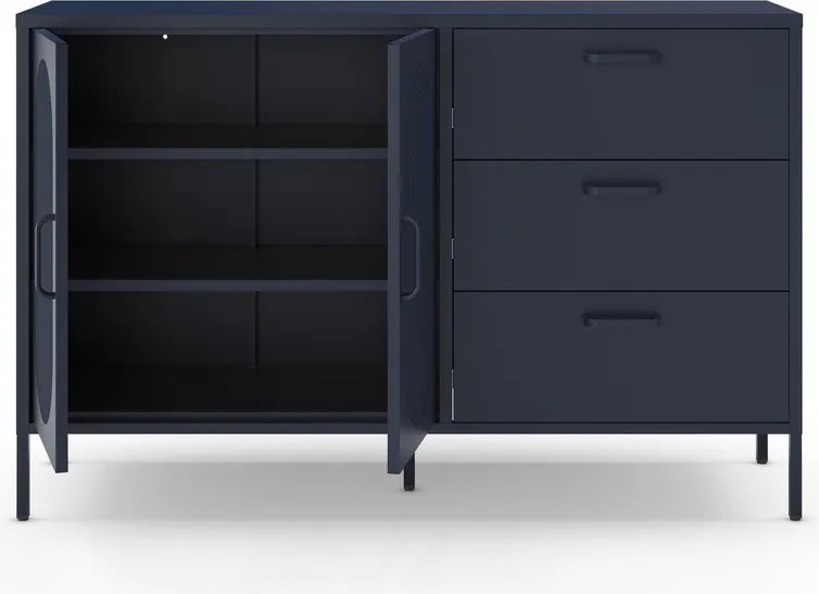 Cassettiera blu scuro 140x90 cm Diora - Marckeric