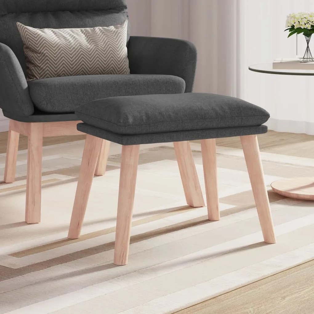 Poggiapiedi Grigio Scuro 45x29,5x35 Cm İn Tessuto /