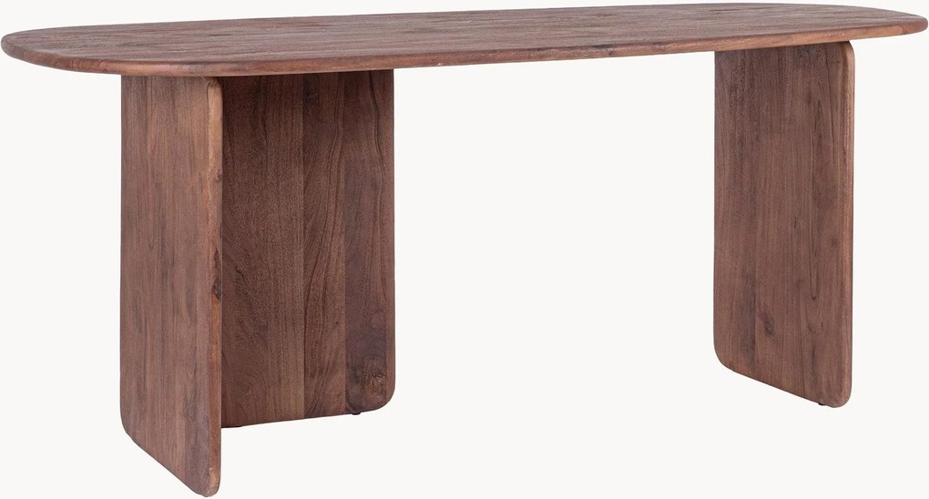 Scrivania in legno di acacia dalla forma organica Nayana