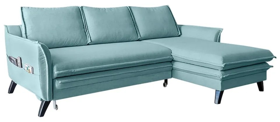Angolo del divano letto azzurro, angolo destro Charming Charlie - Miuform