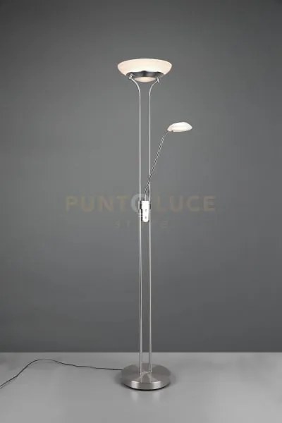 Orson piantana acciaio satinato led 6w 600lm, 3000k- 28w 3200lm, 30...