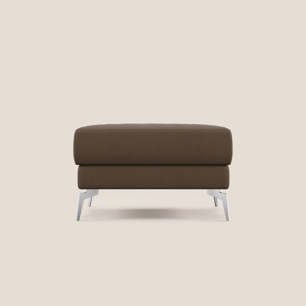 Star Pouf con piedini alti in tessuto smacchiabile T05 marrone