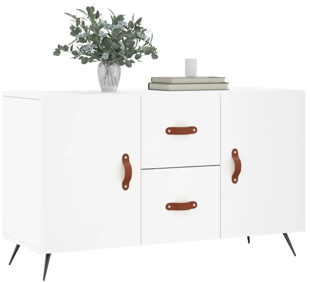 Credenza bianca 100x36x60 cm in legno multistrato