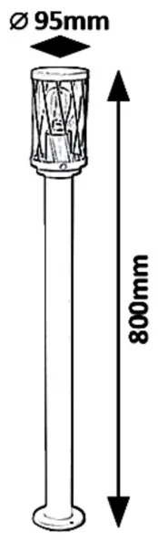 Rabalux 8890 - Lampada da esterno BUDAPEST 1xE27/40W/230V IP44