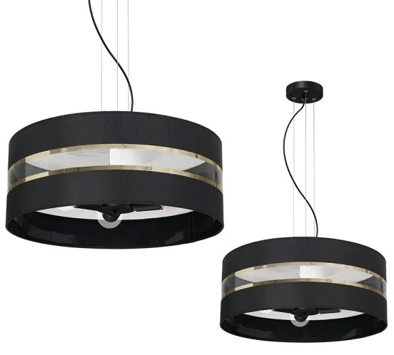 Lampadario su filo ULTIMO 3xE27/60W/230V nero