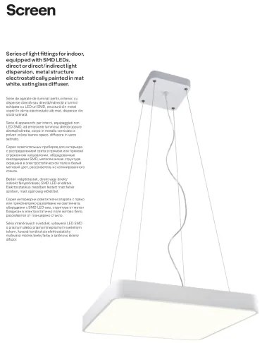 Redo 01-1124 - Lampadario LED a sospensione con filo SCREEN LED/48W/230V 3000K