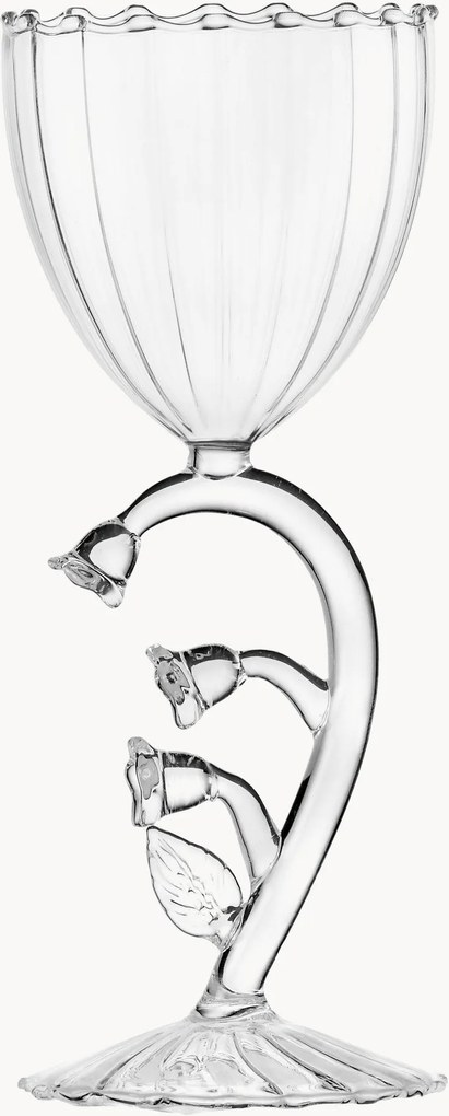 Bicchiere da vino fatto a mano in vetro borosilicato Botanica