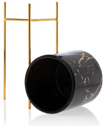 Portafiori NILA 28x11 cm nero/oro