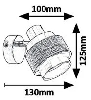Rabalux 5379 - Applique BASIL 1xE14/40W/230V
