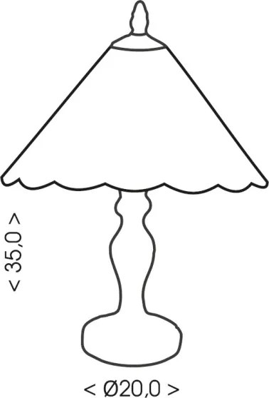 Brilagi - Lampada da tavolo Tiffany in vetro colorato FOLIA 1xE27/60W/230V