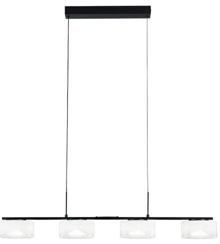 Lampadario LED glamour LED-EMILY-S4 nero 2200 lumen, LUCE AMBIENTE DESIGN