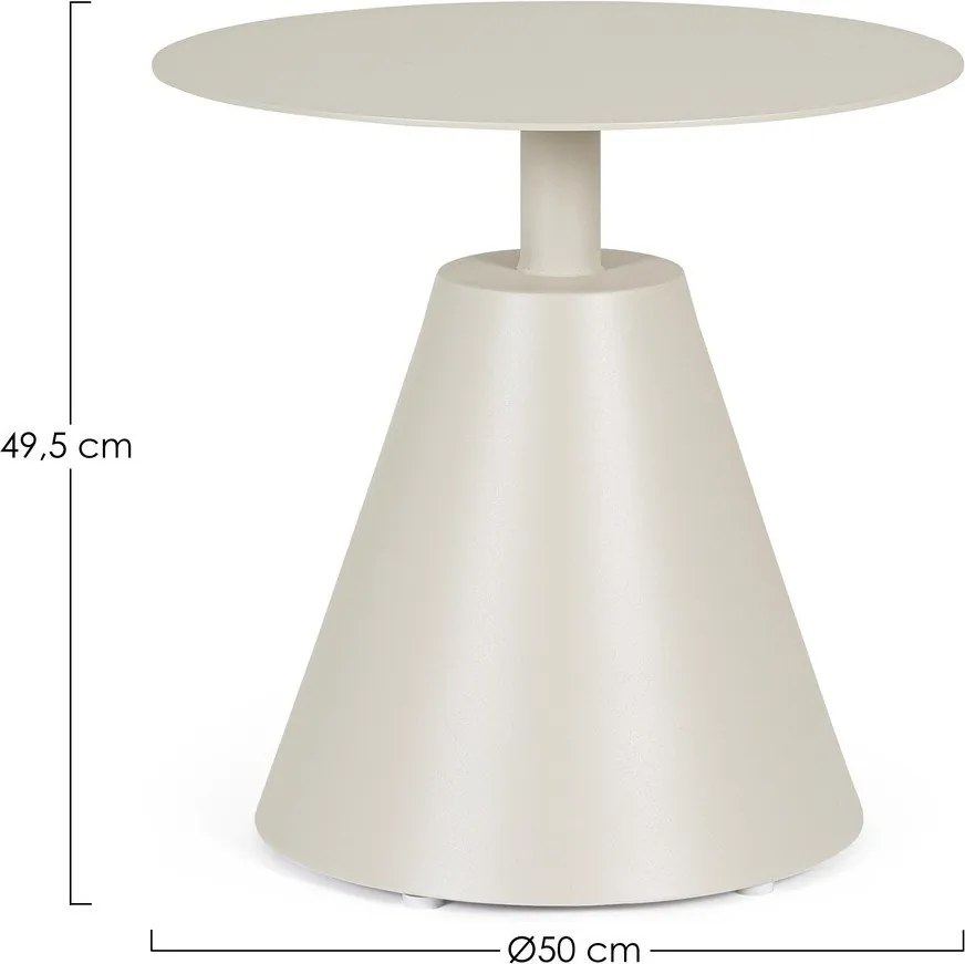 Tavolino da giardino rotondo in alluminio ø 50 cm Aloha – Bizzotto