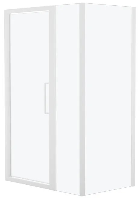 Pannello laterale per box doccia Record L 77 x H 195cm, Sp. 6 mm vetro smerigliato profilo in alluminio
