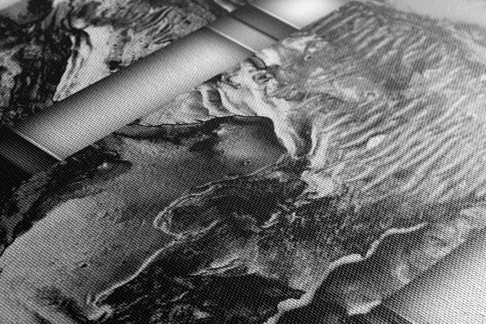 Quadro su tela – Astrazione di lusso in bianco e nero