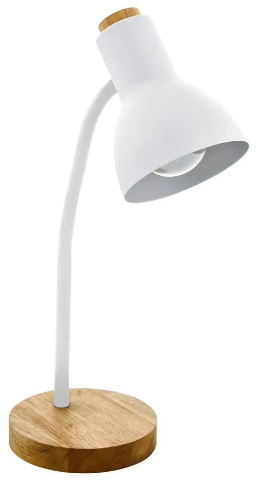 Lampada da tavolo bianca/di colore naturale con paralume in metallo (altezza totale 49 cm) VERADAL – EGLO