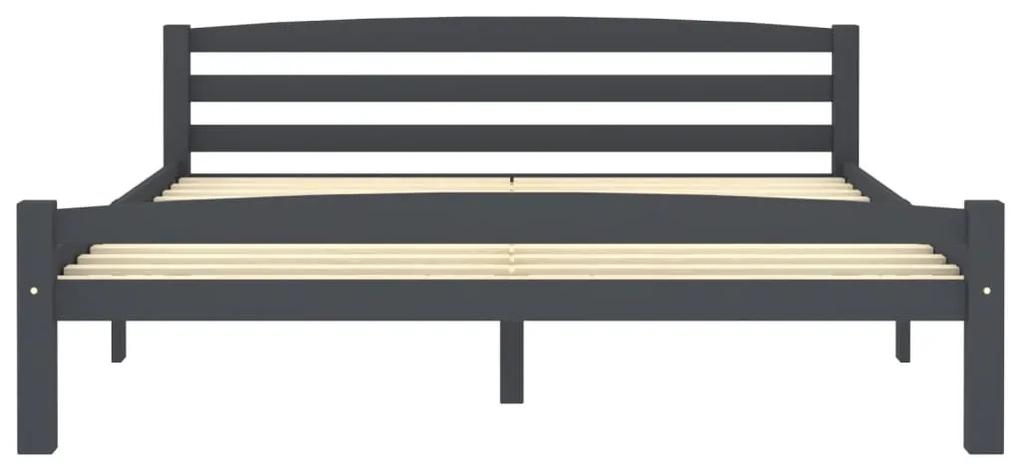 Giroletto grigio scuro in legno massello di pino 160x200 cm