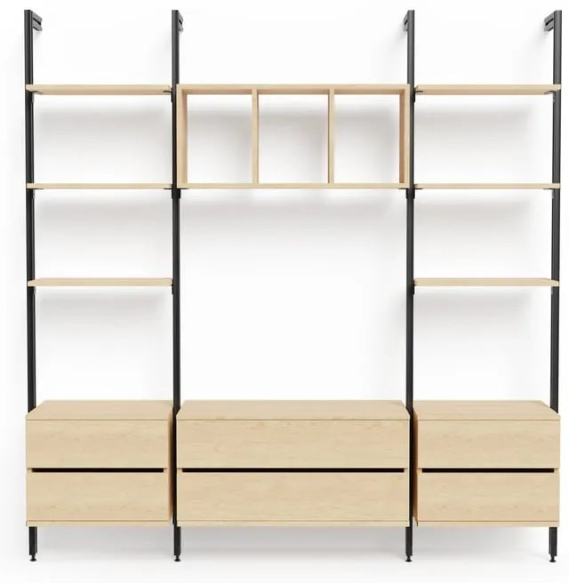 Kit cabina armadio PROJECT KIT LIVING 210X50 CM INDUS in alluminio 217.5 x 220 x 50 cm marrone/antracite