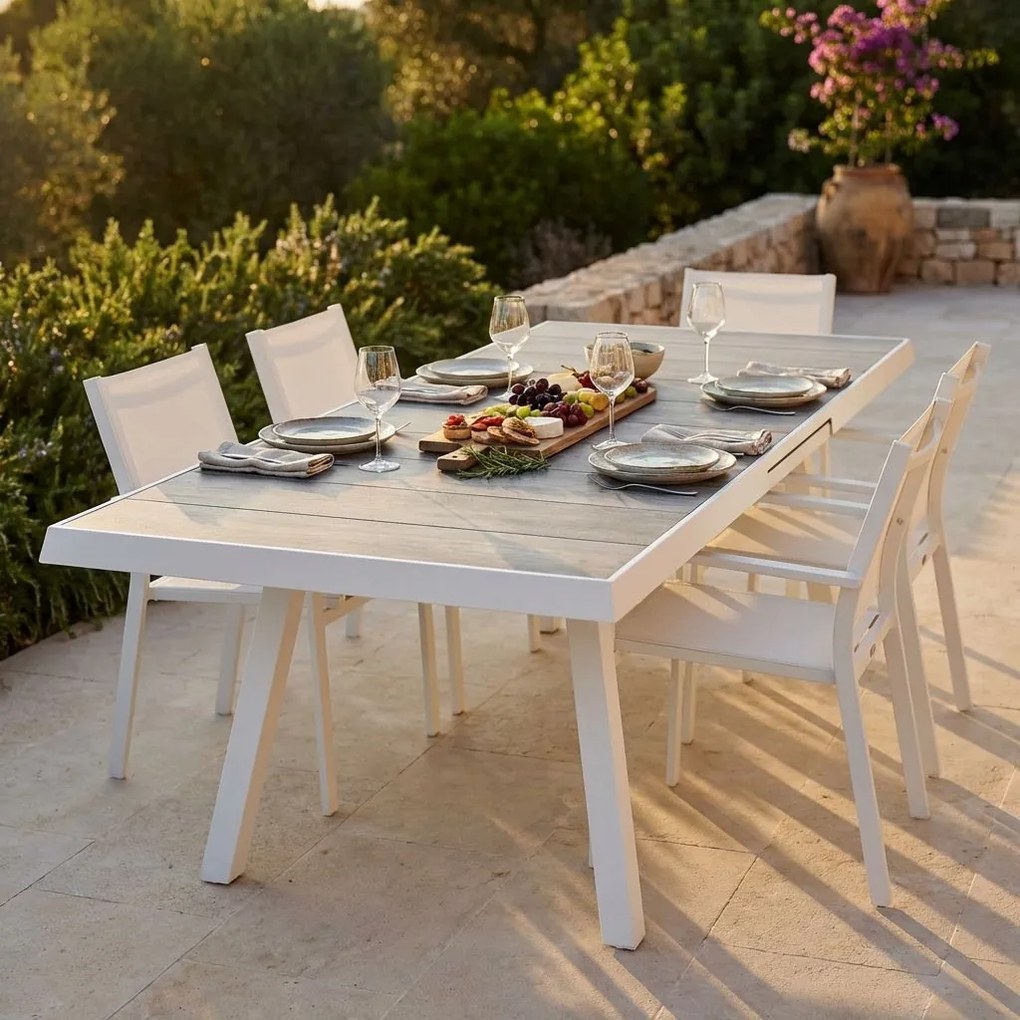 BELL - tavolo da giardino allungabile in gres