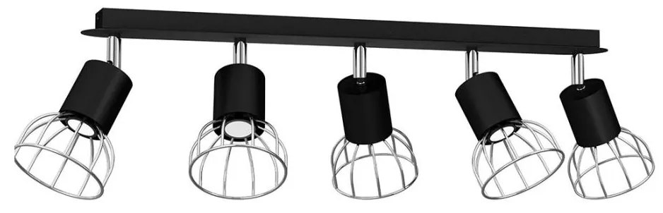 Faretto DANTE 5xGU10/25W/230V nero/cromo lucido