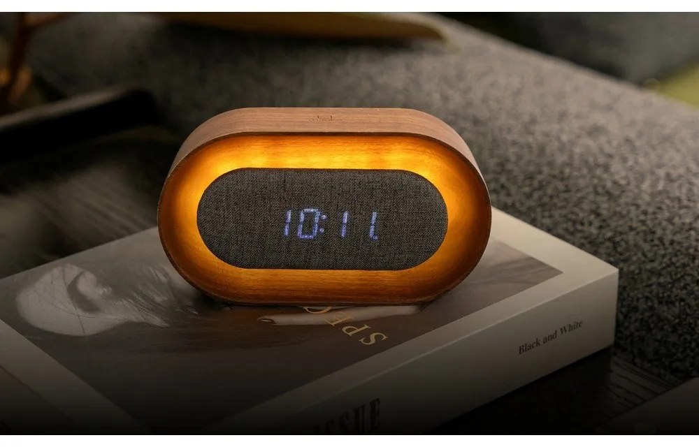 Sveglia digitale Lumos Walnut – Gingko