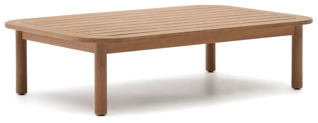 Kave Home - Tavolino 100% da esterno Sacova in legno massello di eucalipto 140 x 89 cm