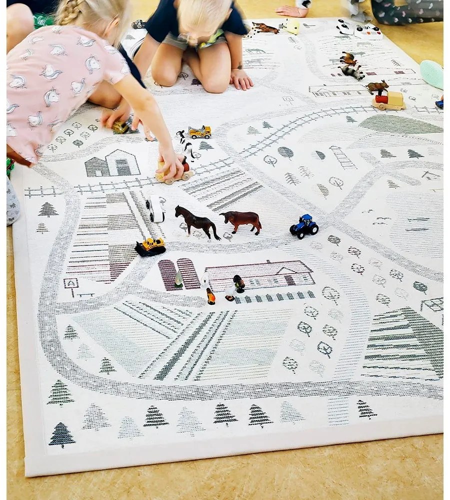 Tappeto per bambini bifacciale bianco, 160 x 230 cm Ülejõe - Narma