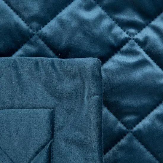Copriletto in velluto lucido blu scuro Larghezza: 220 cm | Lunghezza: 240 cm