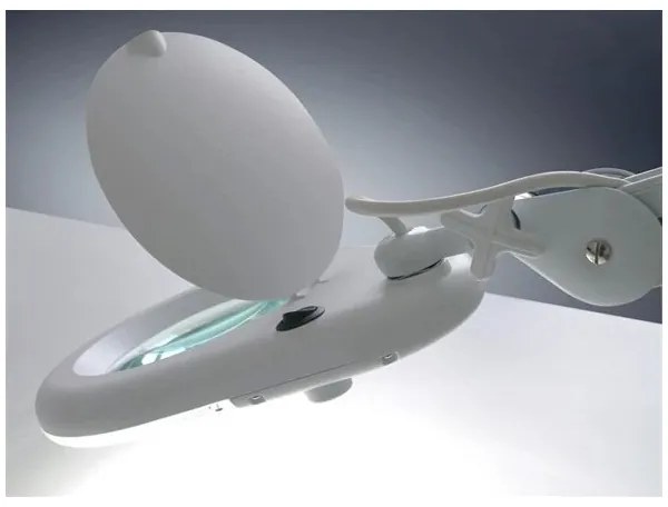 Lampada da tavolo a LED con lente d'ingrandimento LED/9W/230V bianca