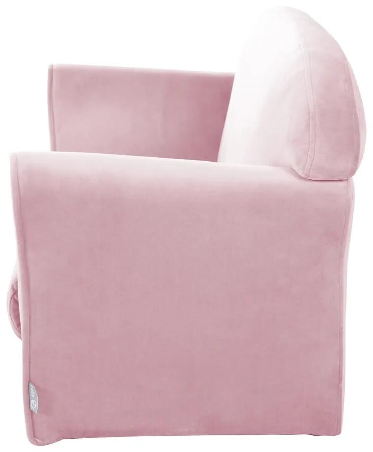 Divano per bambini in velluto rosa chiaro 78 cm Lil Sofa - Roba