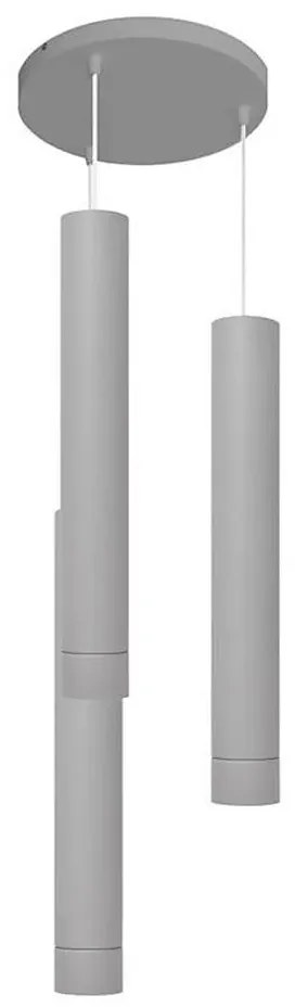 LED Lampadario a sospensione con filo TUBA 3xGU10/4,8W/230V grigio