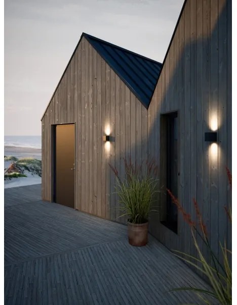 Nordlux - Lampada da parete LED per esterni CANTO 2xLED/6W/230V IP44 nero