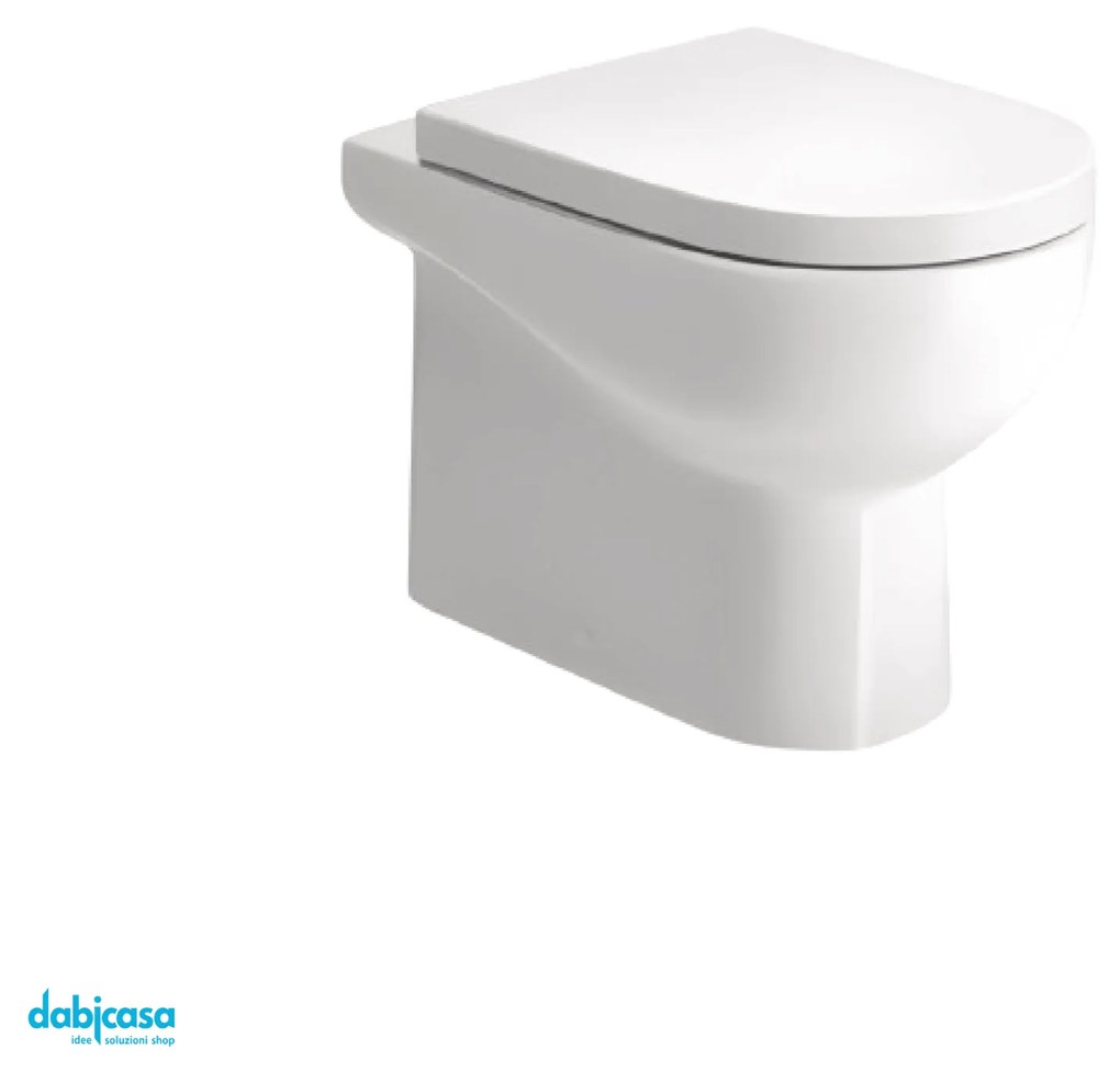 Azzurra Ceramica "Nuvola" Wc Da Terra Con Brida Bianco Lucido