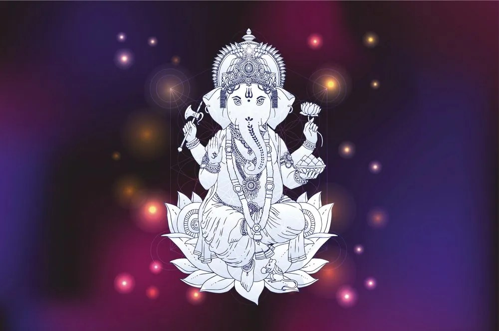 Carta da parati – Buddha Ganesh buddista
