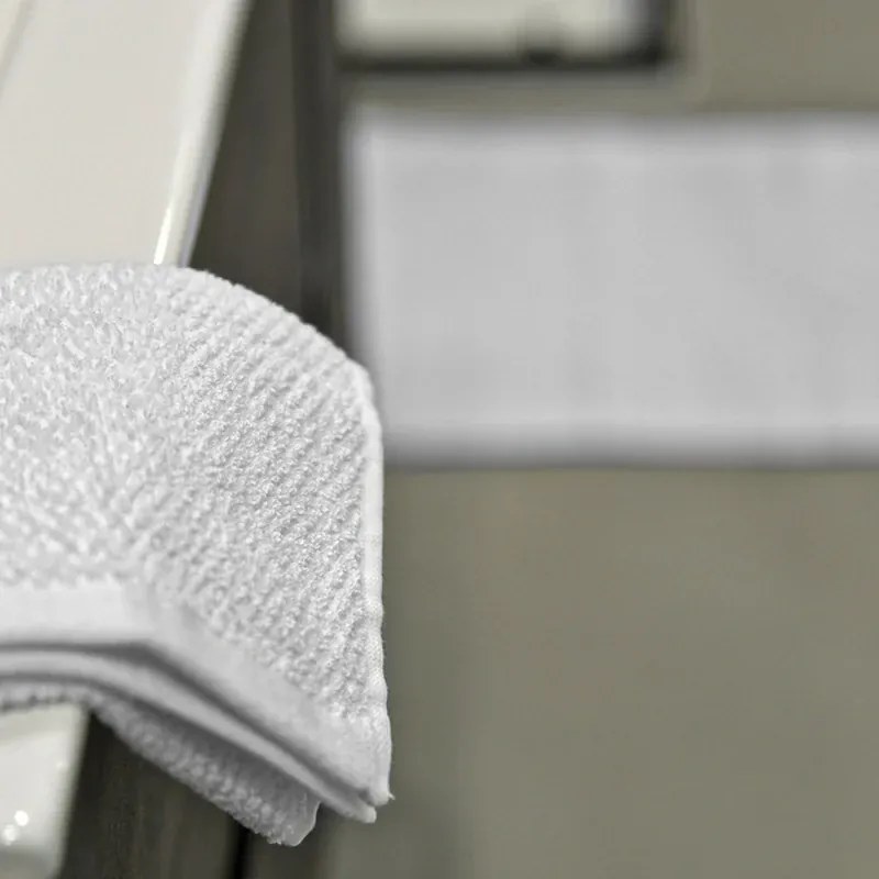 Asciugamani ospite per bagno 55x100 cm bianco in cotone 100%