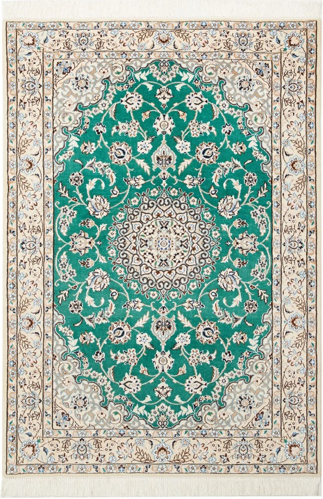 Nain Tappeto persiano 100 x 150 (Iran) Annodato A Mano