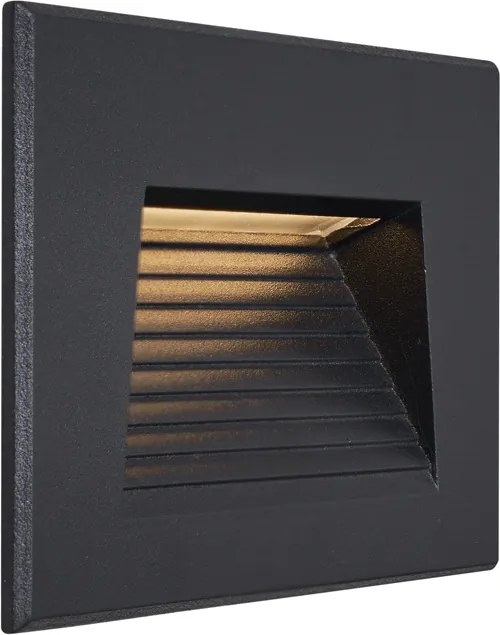 Set di 6 lampade da parete ad incasso moderne nere 11,5 cm LED incluso IP65 - Trem