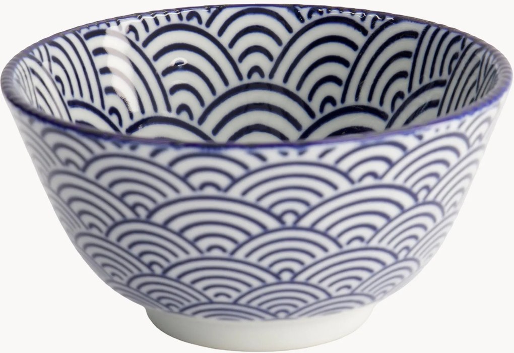 Set di 6 ciotole in porcellana Nippon Blue