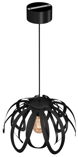 Lampadario a sospensione con filo ORCHID 1xE27/60W/230V nero