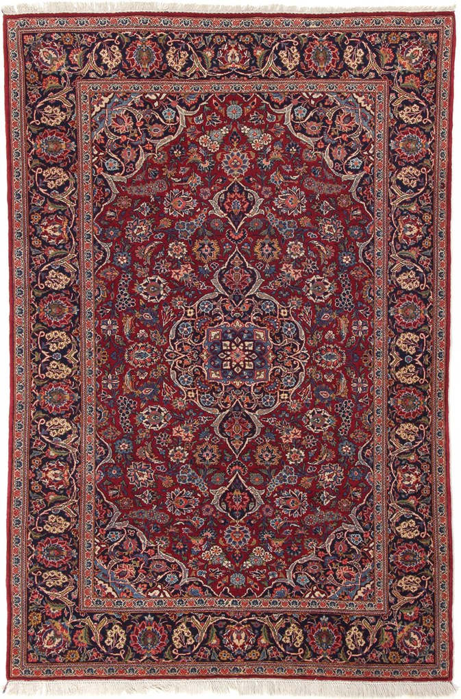 Kashan Tappeto 130 x 210 (Iran) Annodato A Mano