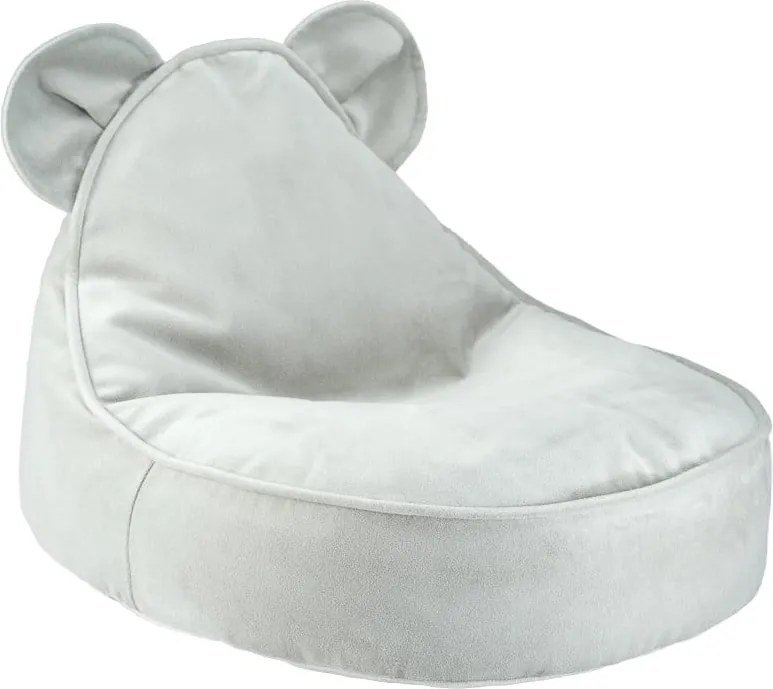 Pouf a sacco per bambini color menta con rivestimento in velluto Bear – Wigiwama